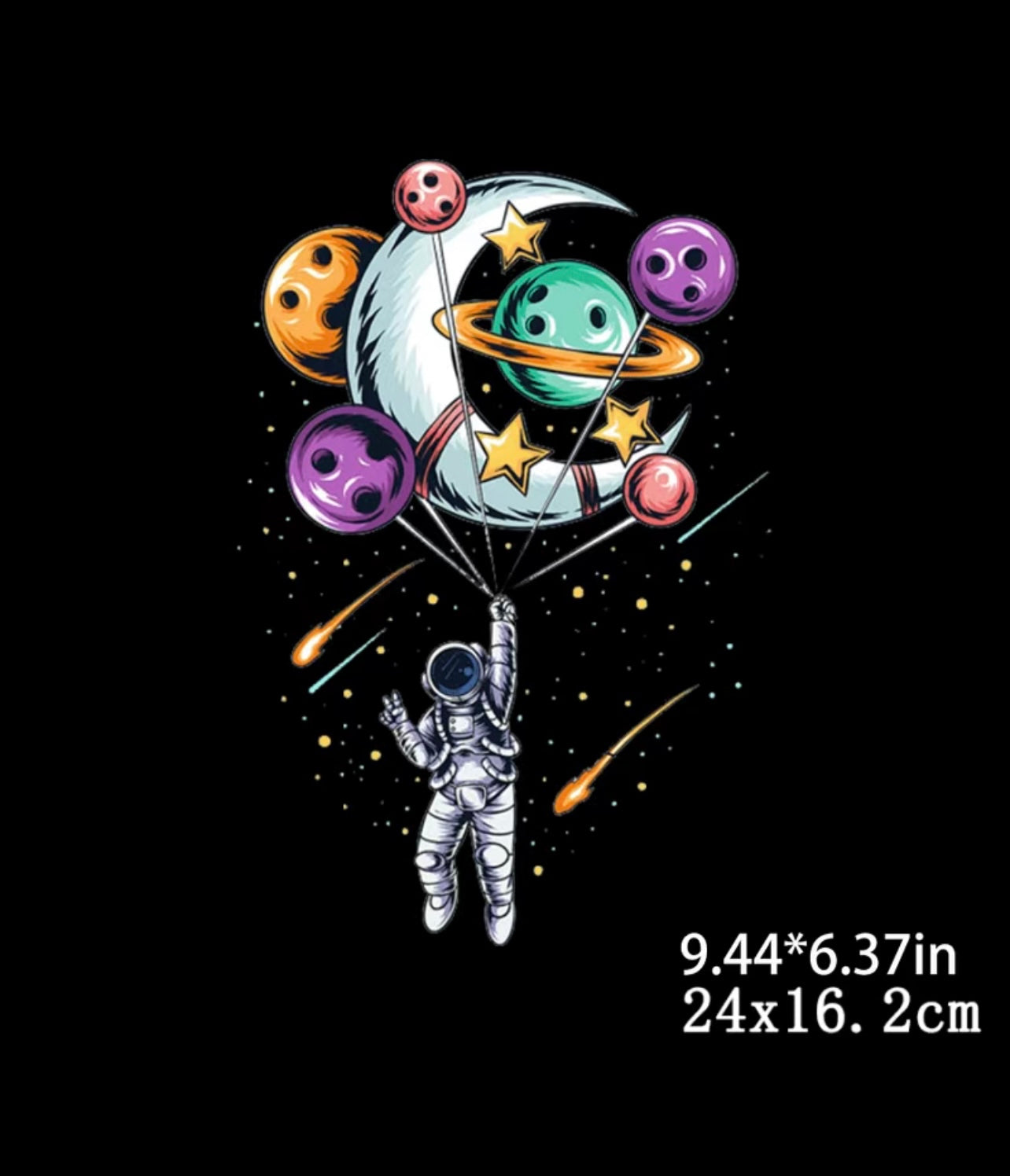 Astronaut with Planet Balloons