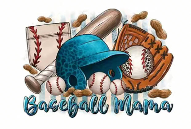 Baseball Mama (Teal Helmet)