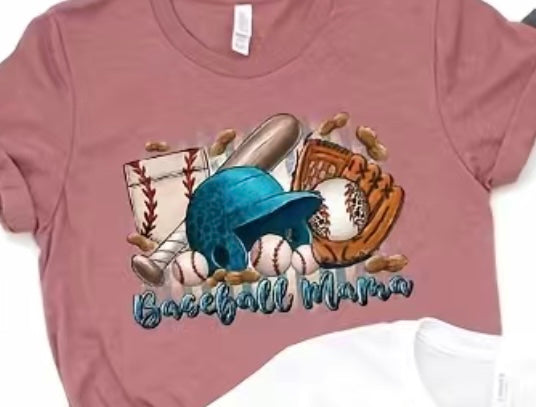 Baseball Mama (Teal Helmet)