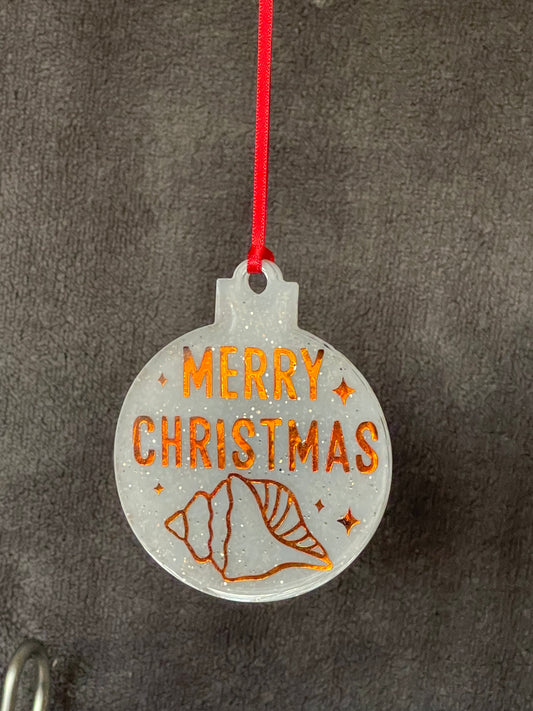 SeaShell - Merry Christmas Ornament