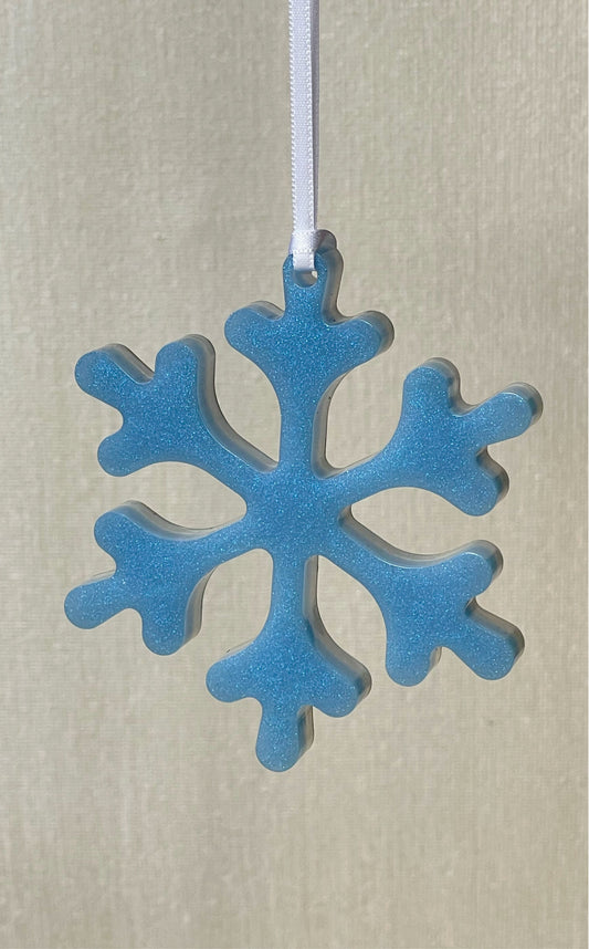 Set of 2 Blue Snowflakes