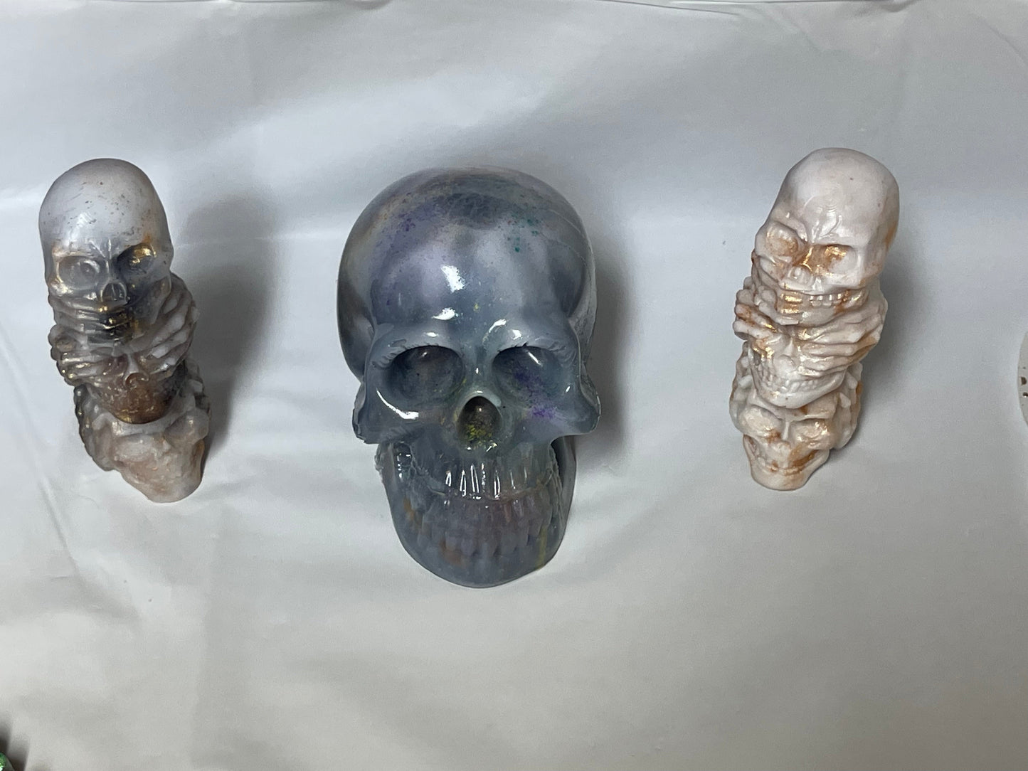 “HEAR NO EVIL, SEE NO EVIL, SPEAK NO EVIL” Stacked Skulls