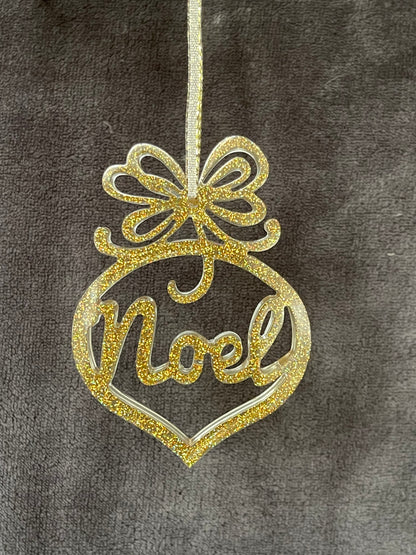 “HOPE, LOVE & NOEL” ornaments (Set of 3)