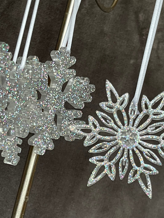 Set of 3  - Snowflake Ornaments